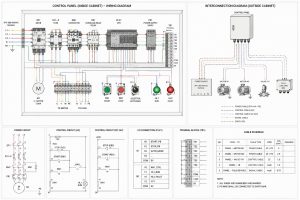 BẢN VẼ 2D SƠ ĐỒ ĐẤU DÂY TRONG VÀ NGOÀI TỦ ĐIỆN