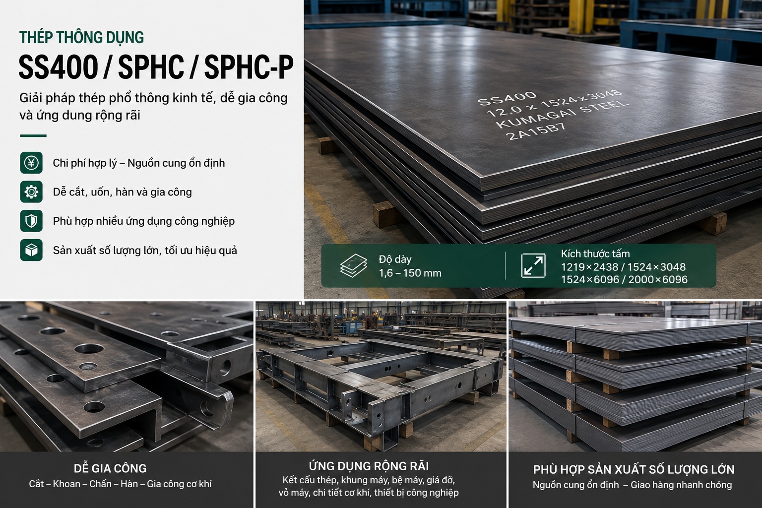 Thép thông dụng SS400 – SPHC – SPHC-P